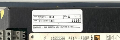 Woodward 9907-164 Gouverneur numérique Turbine de commande +24 Vdc à 1 A 505 plateforme