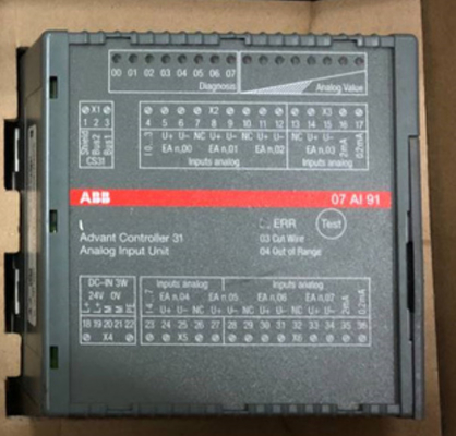 Le module de sortie/entrée analogique de l'ABB 07AI91 GJR5251600R0202 07AI91 AC31 est équipé d'un module de sortie/entrée analogique de 24 V CC.