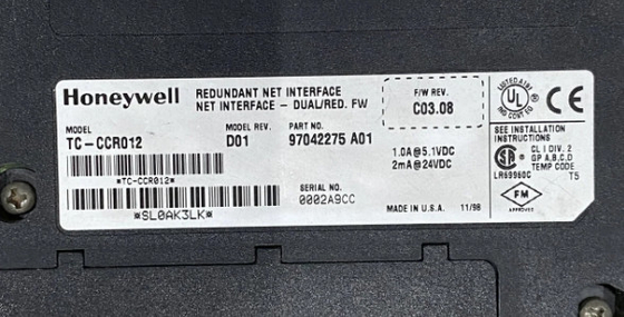 TC-CCR012 Module d'interface réseau redondant Honeywell en stock