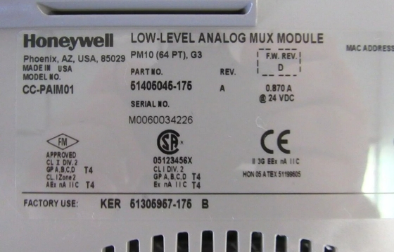 CC-PAIM01 Honeywell Module Mux IOTA à faible niveau Module Mux analogique