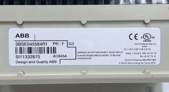 ABB AO845A 3BSE045584R1 Module de sortie analogique S/R HART Module à 8 canaux
