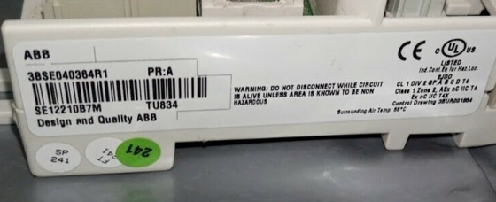 ABB TU834 3BSE040364R1 Module d'entrée/sortie étendu