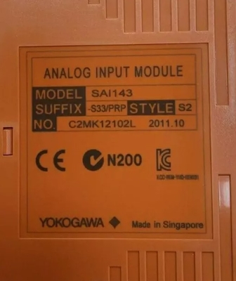 SAI143-S33 YOKOGAWA Module d'entrée/sortie analogique (pour FIO) Unité de contrôle de sécurité et unité de nœud de sécurité