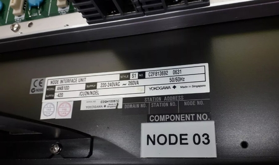 ANB10D-420 YOKOGAWA ESB Bus Node Units Unité de commande de terrain N-IO/FIO Système analogique du module de signal d'entrée/sortie double redondant