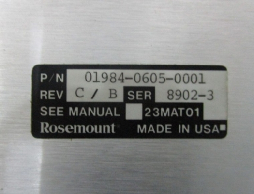 01984-0605-0001 Emerson MUX MODULE d'alimentation électrique haute tension