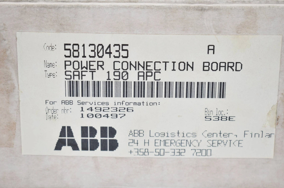 SAFT 190 APC 58130435 ABB carte de raccordement électrique