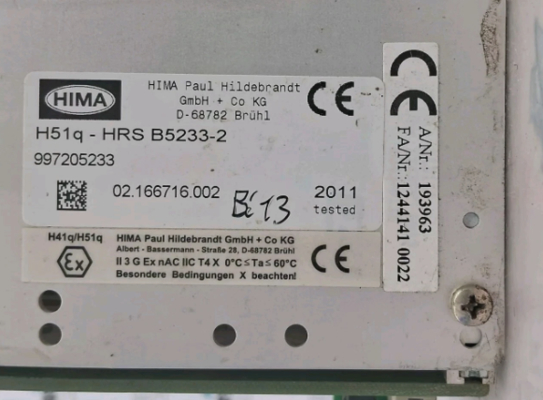B5233-2 HIMA 18 SLOT RACK
