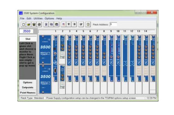 Bently Nevada 3500/01 Logiciel de configuration de rack avec interface conviviale pour la mise en service du système et la visualisation des données en temps réel