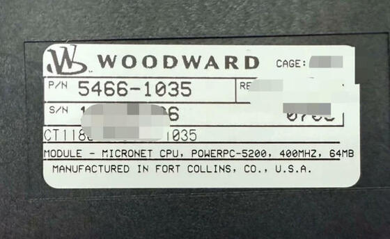 5466-1035 Module de processeur Woodward Micronet avec interfaces de communication multiples et configuration simple ou redondante