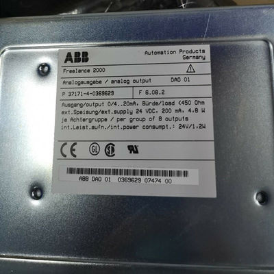 Le support de l'entrée analogique V3 de pièces de rechange de PLC de DAI01 ABB a basé les modules Y0369628M d'entrée-sortie