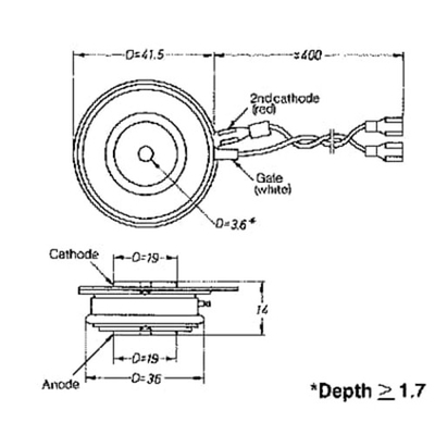 Module industriel YS130101-AE de pièces de redresseur commandé de silicium de thyristor de YST2-03 P12C ABB