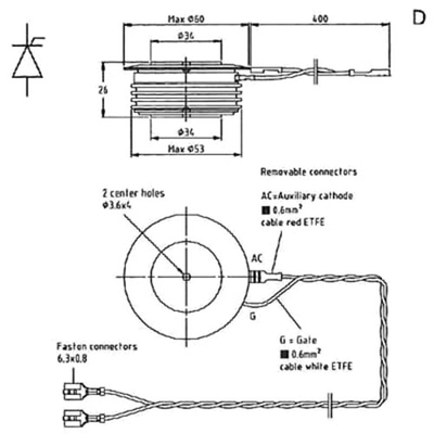 Module industriel YS150103-AC de pièces de redresseur commandé de silicium de thyristor de YST6-01 P8C ABB
